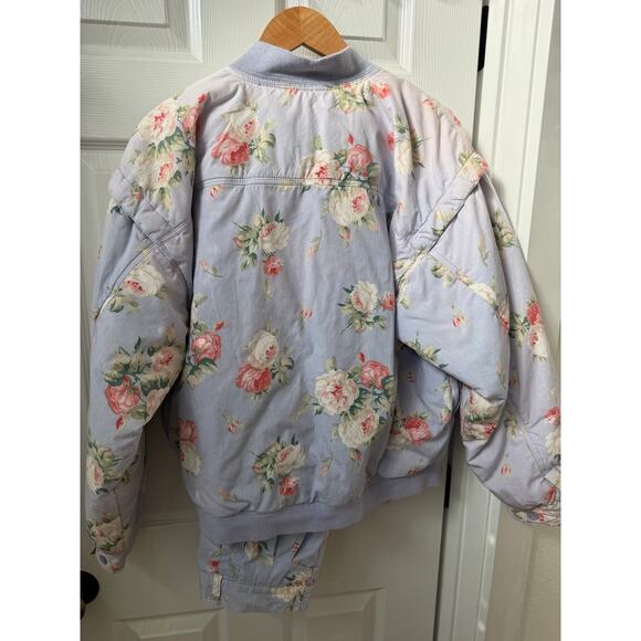 90s Bugle Boy Floral Bomber Jacket and Matching Pant Set - Grunge/Y2K - Picture 4 of 16